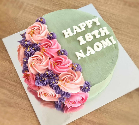 Decorated Half Round Cake